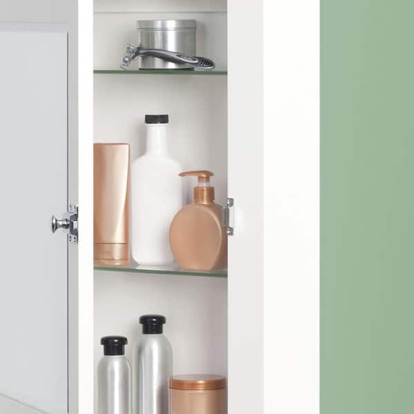 Medicine Cabinet w/ Mirror, Storage Shelf, Wall Mounted Bathroom Cabinet,  White, 1 Unit - Pay Less Super Markets