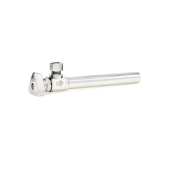 MCGUIRE MANUFACTURING CO., INC. Convertible II 1/2 in. Sweat x 3/8 in. O.D. 1/4 in. Turn Angle Ball Valve with 5 in. Extension in Chrome