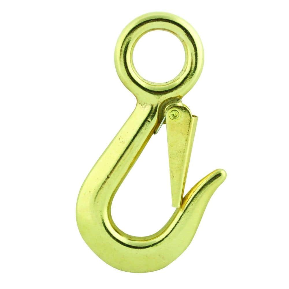 Everbilt 2.1 in. x 4 in. Solid Brass Fixed Snap Hook 42824 - The