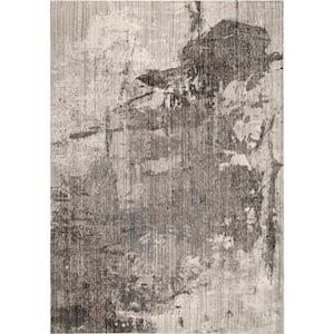 Rivera Abstract Light Brown 7 ft. x 9 ft. Area Rug