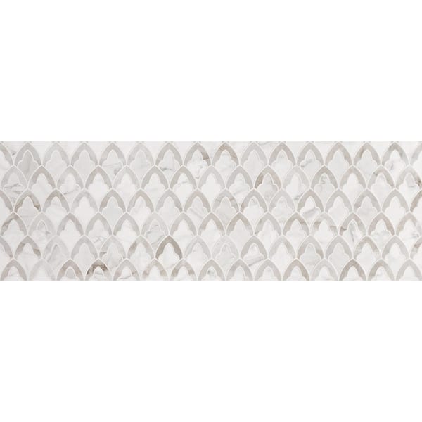 Marquesa Floret 15.67 in. x 47.17 in. Matte Patterned Look Ceramic Wall Tile (15.396 sq. ft./Case)