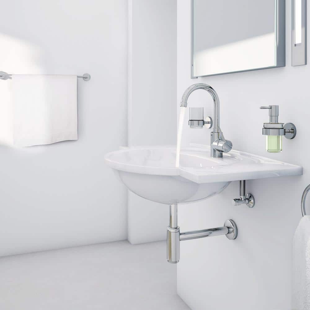 Sleek European Modern Single-Handle 11" Brushed Nickel Bathroom Faucet