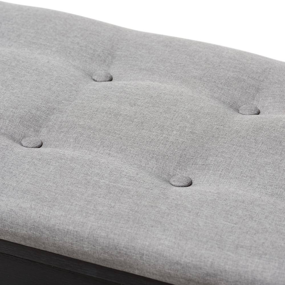 Espresso Entryway Bench with Cushioned Seat and Storage