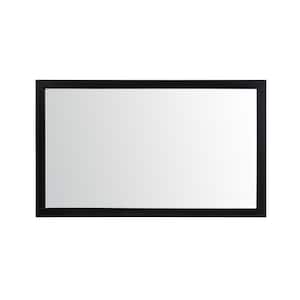 36 in. H x 60 in. W Rectangle Framed Black Modern Vanity Mirror