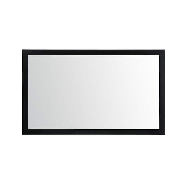 Unbranded 36 in. H x 60 in. W Rectangle Framed Black Modern Vanity Mirror