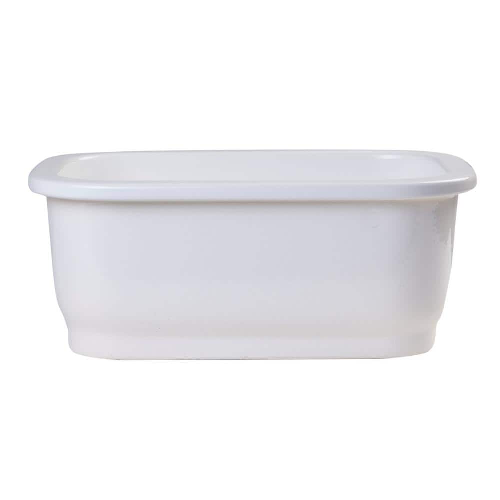 White Fireclay Undermount Single Bowl Kitchen Sink