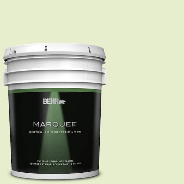 BEHR MARQUEE 5 gal. #420C-2 Water Sprout Semi-Gloss Enamel Exterior Paint & Primer