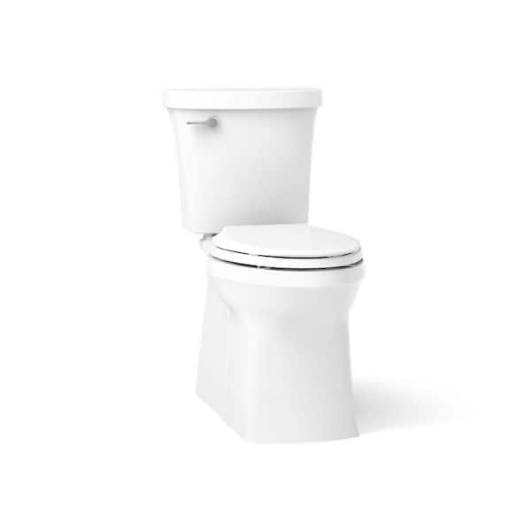 Valiant 12 in. Rough In 2-Piece 1.28 GPF Single Flush Elongated Toilet in White Seat Included