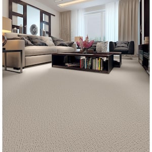Fairhaven Color Mushroom Beige - 42 oz. SD Polyester Pattern Installed Carpet