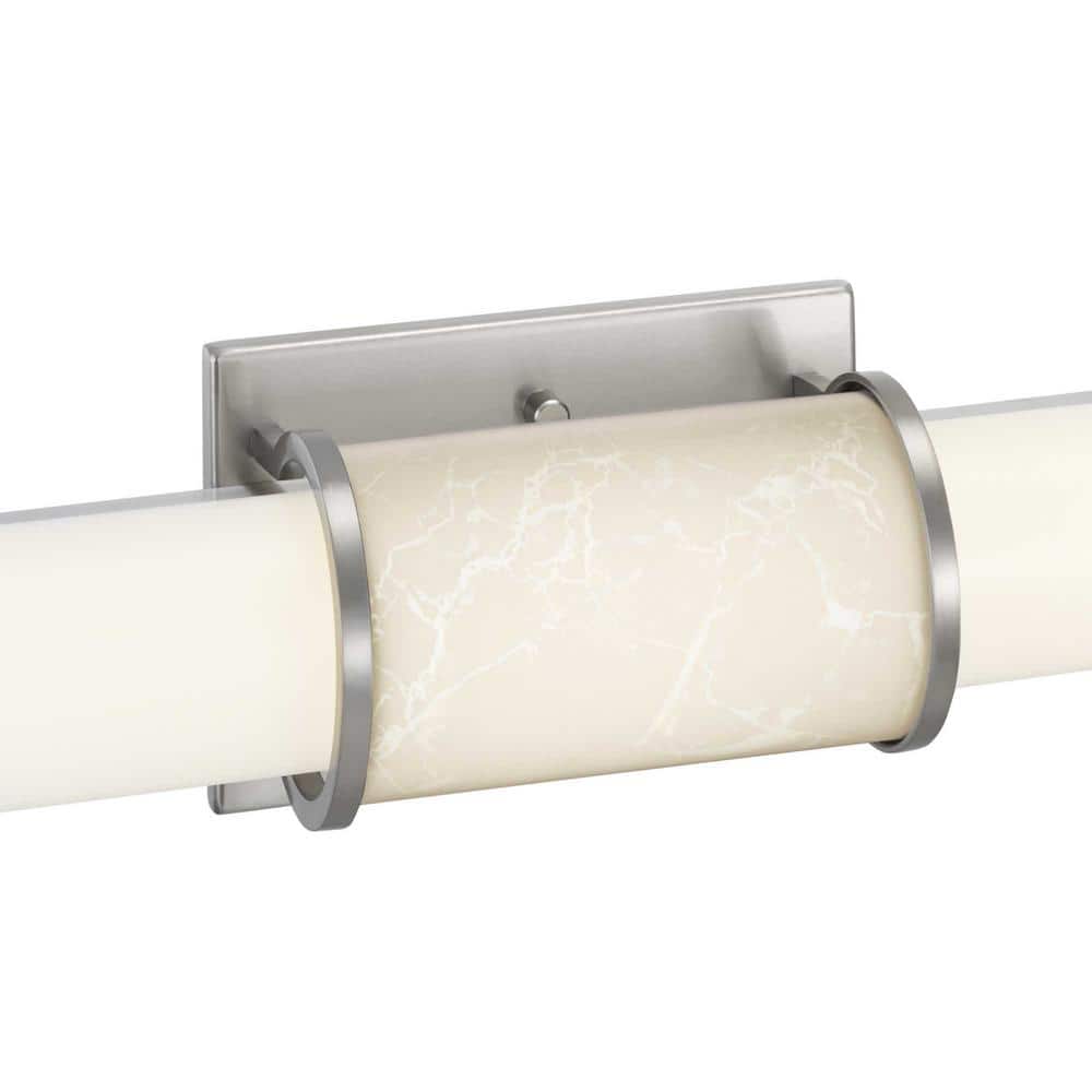 48" Brushed Nickel LED Bath Bar with Acrylic Shade
