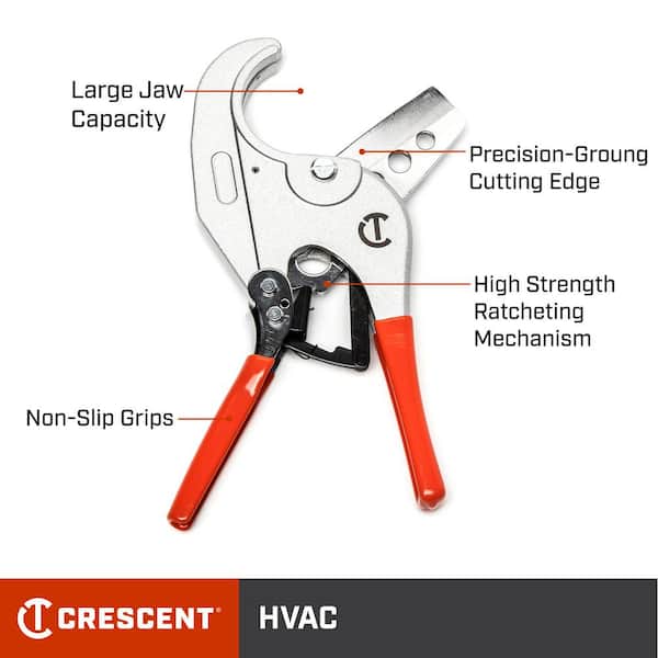 Ideal Vacuum  PVC Ratcheting Cutter, Cuts up to 1.5 in. Pipe and Flex Hose