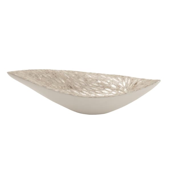 Litton Lane White Mother of Pearl Decorative Tray