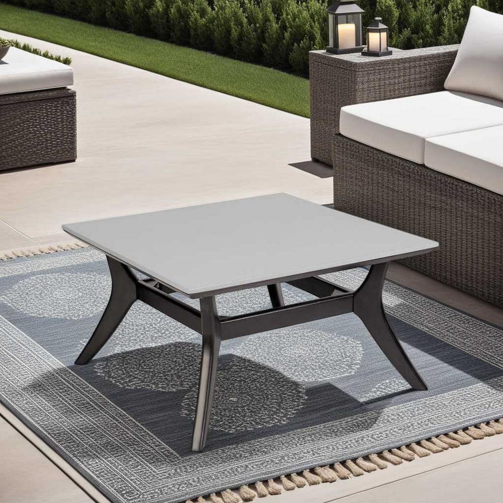 Beckham Dark Eucalyptus and Gray Super Stone Outdoor Coffee Table