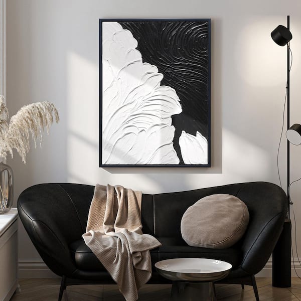 Empire Art Direct Monochrome Flow Heavily Textured Hand Painted