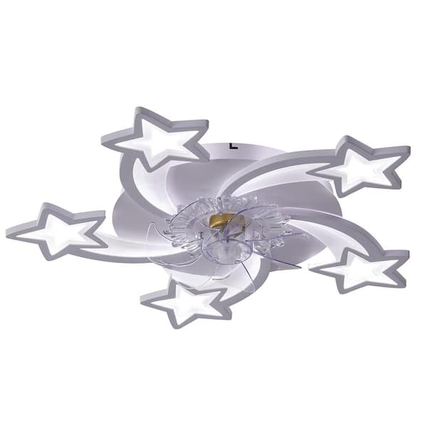 Nivencai 29 in. Indoor White Indoor Ceiling Fan with Adjustable White Integrated LED, Remote Included