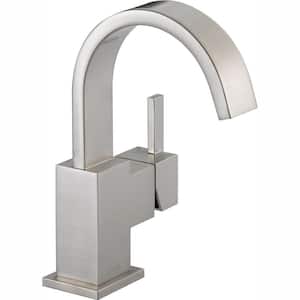 Vero Single Hole Single-Handle Bathroom Faucet with Metal Drain Assembly in Stainless