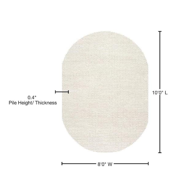 nuLOOM Chunky Woolen Cable Off-White 8 ft. x 10 ft. Oval Rug CB01-O8010 -  The Home Depot