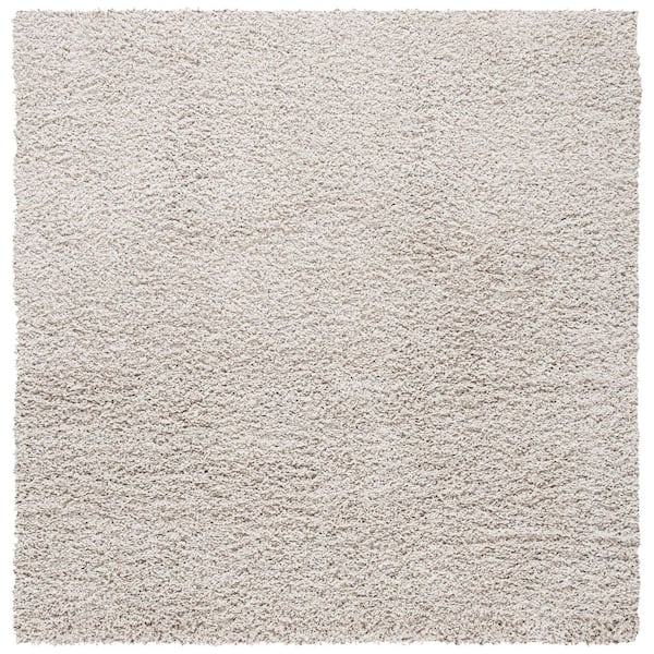 Venus Shag 5 ft. x 5 ft. Square Taupe Solid Color Area Rug