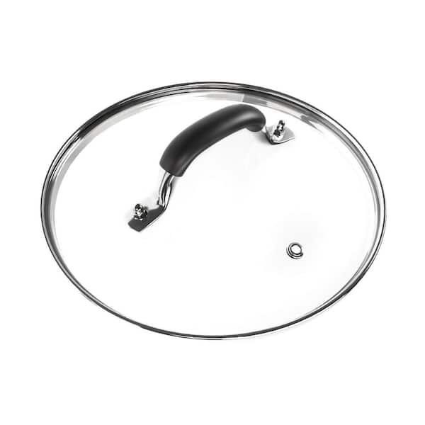 10 in. Tempered Glass Pressure Cooker Lid with Upgraded Heat-Resistant Silicone Handle and Universal Compatibility