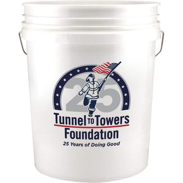 5 Gallon White Tunnel to Towers Foundation Bucket
