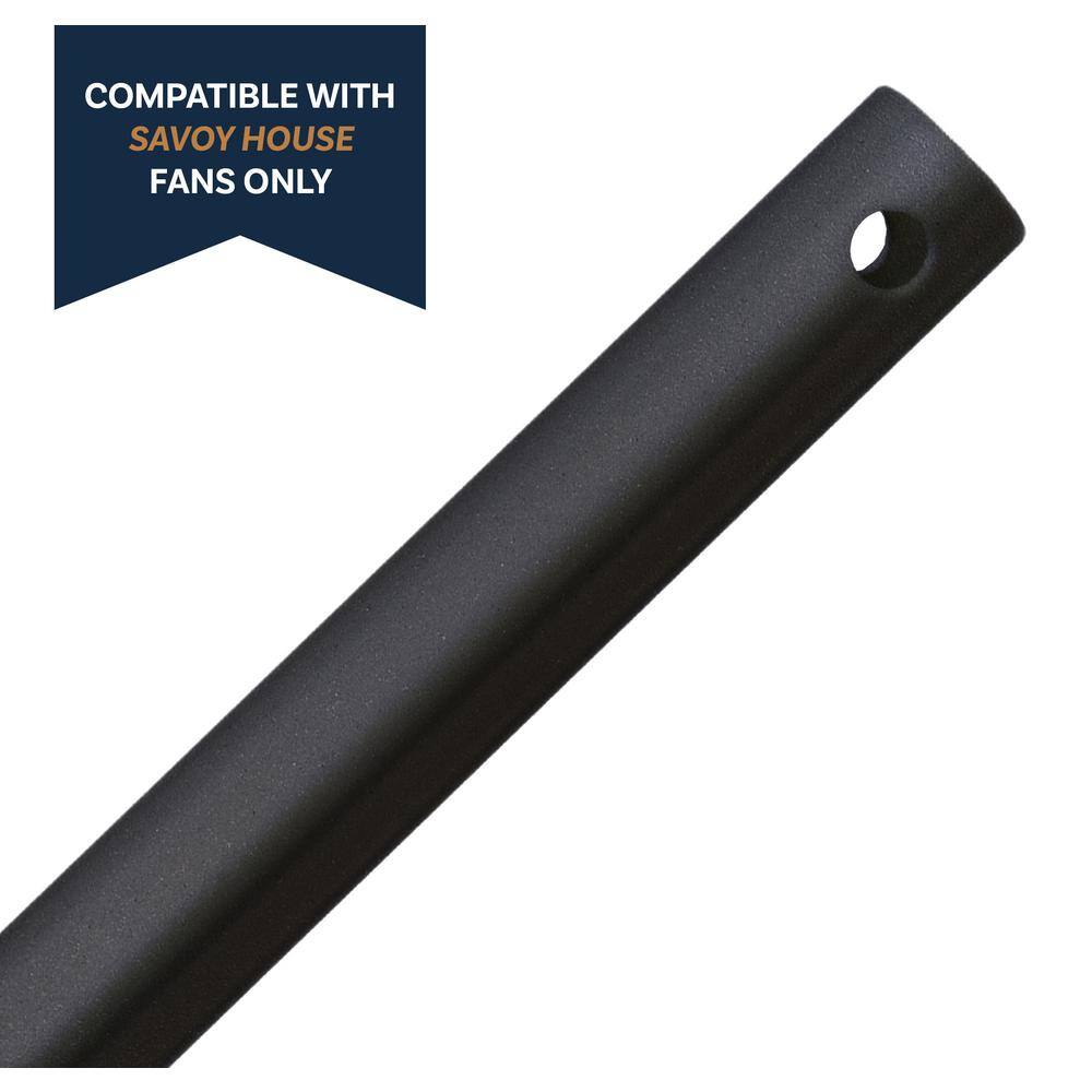 24-Inch Flat Black Ceiling Fan Downrod