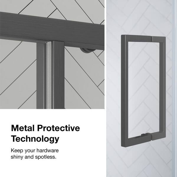 OVE Decors Zora 48 in. Max Width x 78 3/4 in. H Alcove Sliding
