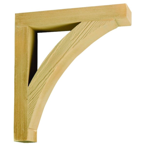 Fypon 16 in. x 4 in. x 18 in. Wood Grain Texture Polyurethane Bracket