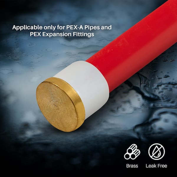 PLUMBFLEX 1/2 in. 90-Degree PEX A Expansion Pex Plug End Cap, Lead