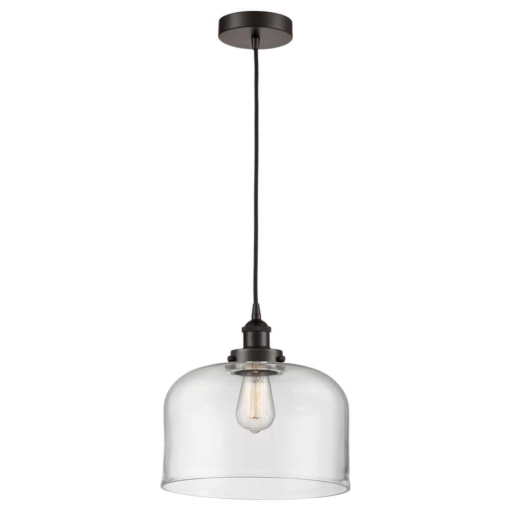 Bell 60-Watt 1-Light Oil Rubbed Bronze Standard Mini Pendant Light with Clear Glass Shade, No Bulbs Included price history on PriceWatchPro