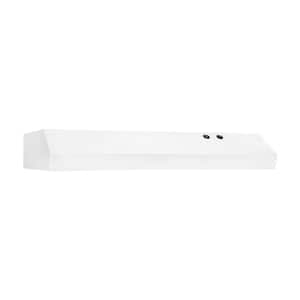 30 in. Convertible Under Cabinet Range Hood in White with Charcoal Filter and Dishwasher Safe Grease Filter