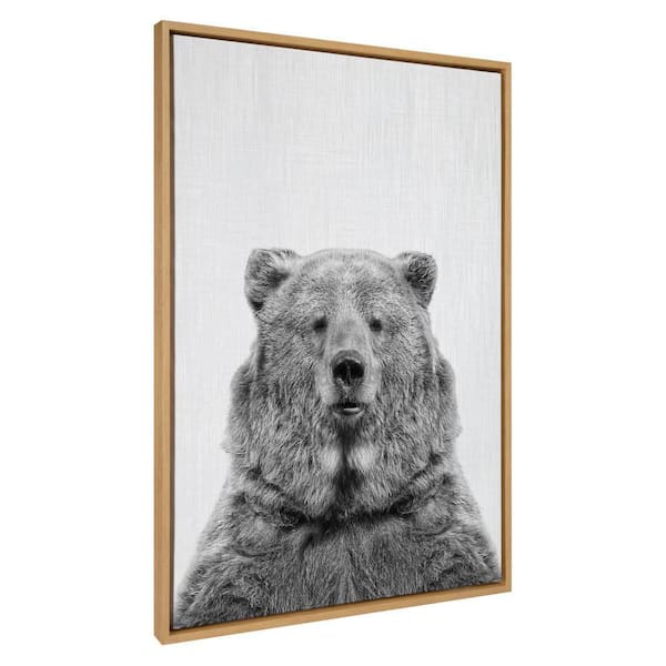 Sylvie Bear European by Simon Te of Tai Prints Animals Framed Art Print 42 in. x 32 in.