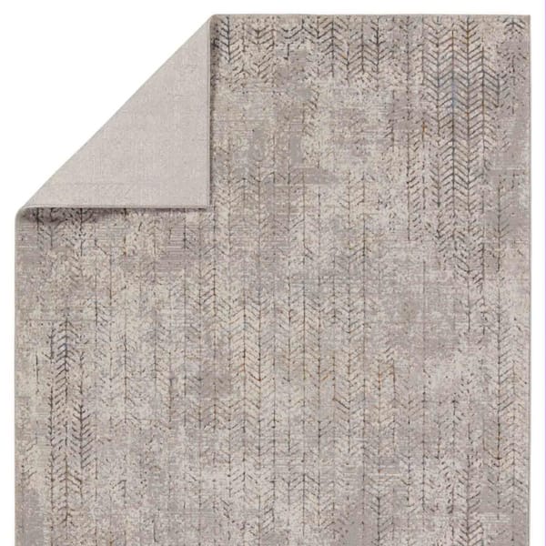 Sylvana Gray/Blue 5 ft. 3in. x 8 ft. Trellis Indoor Area Rug