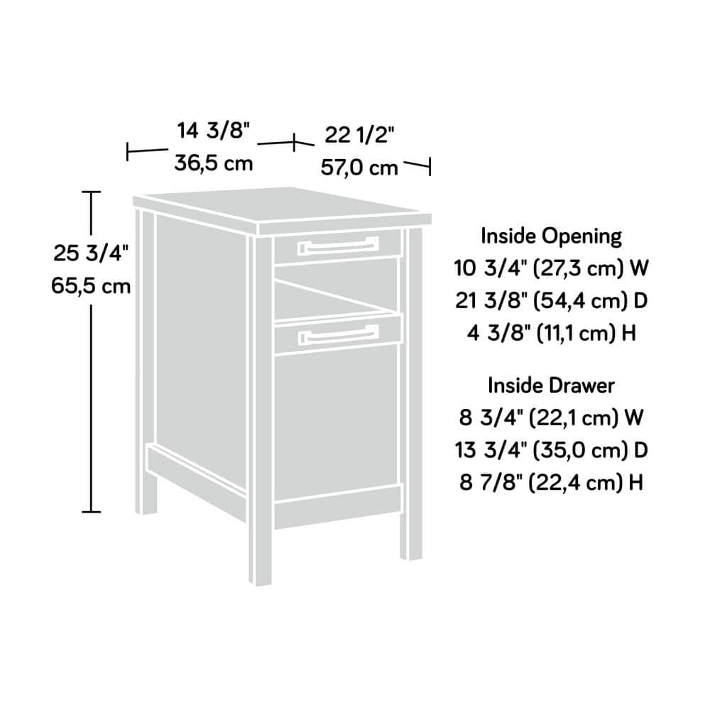 Mystic Oak Vintage-Inspired Side Table with Storage