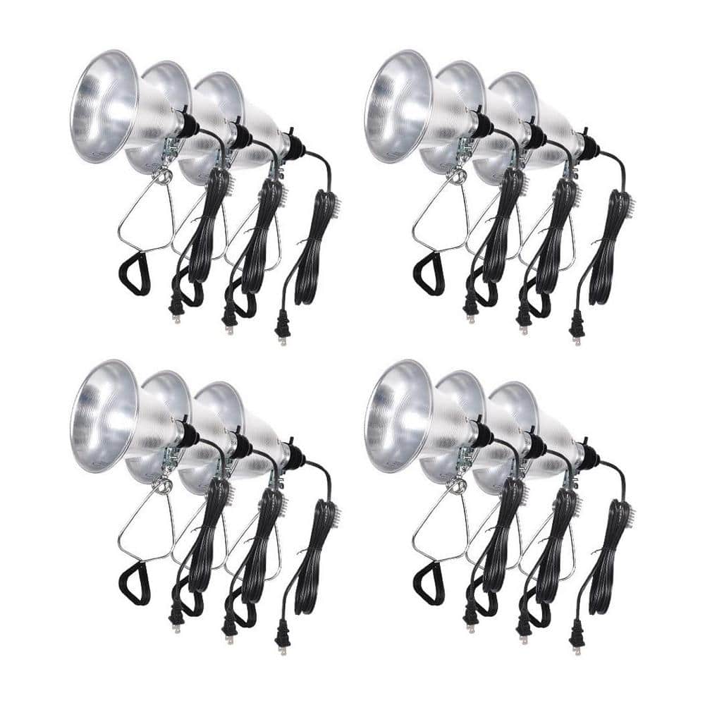 12-Pack Clamp Lamp Light with 5.5 Inch Aluminum Reflector up to 60 Watt E26