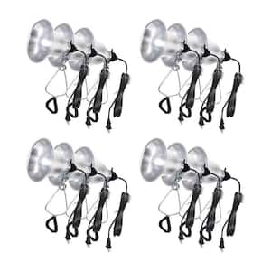 12-Pack Clamp Lamp Light with 5.5 Inch Aluminum Reflector up to 60 Watt E26/E27 (No Bulb Included)