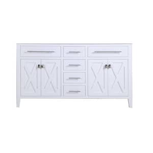 Wimbledon 59.06 in. W x 21.63 in. D x 33.88 in. H Bath Vanity Cabinet without Top in White