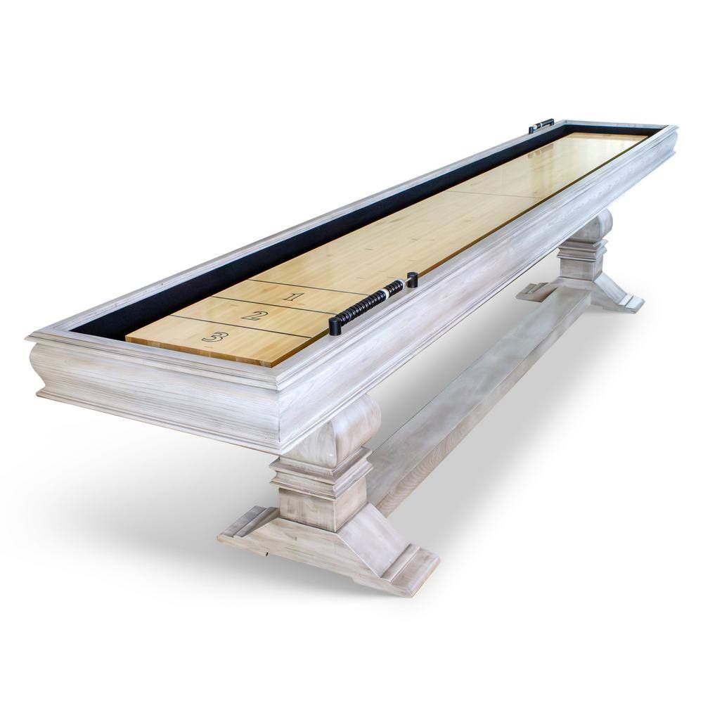 Montecito 12' Driftwood Hardwood Shuffleboard Table