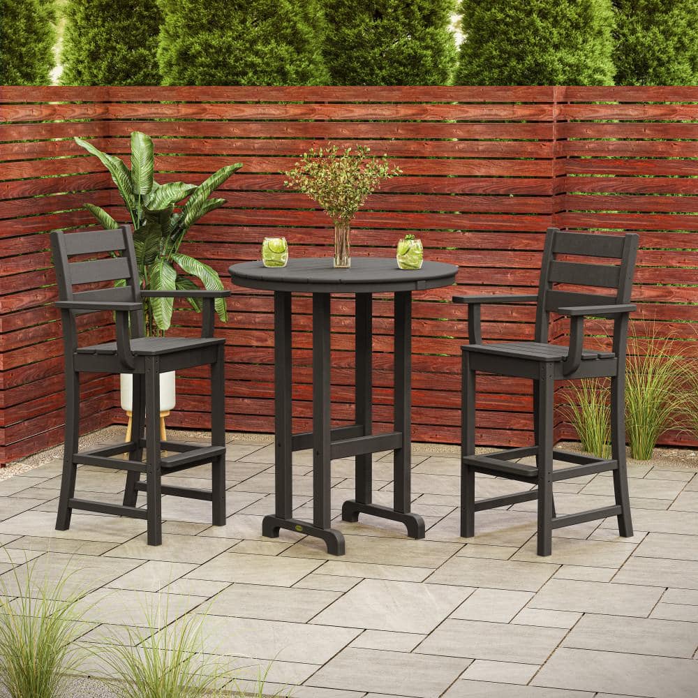Grant Park Black 3-Piece HDPE Plastic Farmhouse Bar Set price history on PriceWatchPro