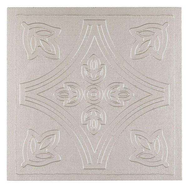 ACHIM Vinyl 4 in. x 4 in. Self-Sticking Wall/Decorative Wall Tile in Silver (27 Tiles/Box)