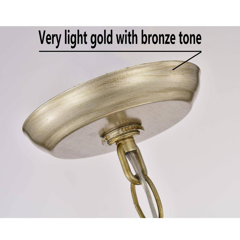 Benita Light Gold and Bronze Orb 4-Light Chandelier