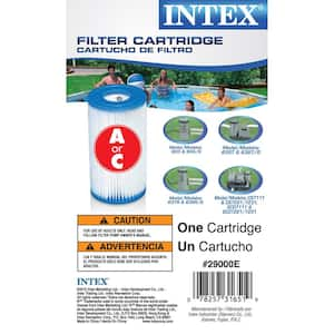 16 ft. x 8 ft. x 3.5 ft. Deep Rectangular Metal Frame Pool and Type A Filter Cartridge (6-Pack)