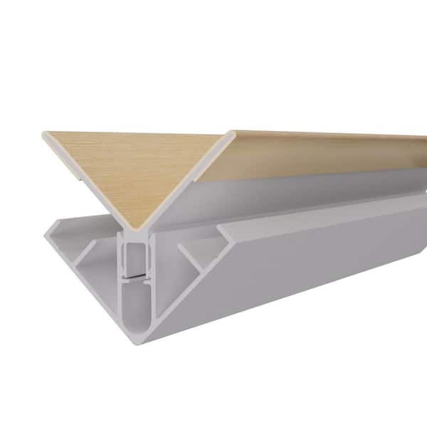Alusions 2.63 in. x 2.69 in. x 8 ft. Japanese Cedar Composite Aluminum Inside Corner Trim Kit  for .5 in. Board