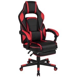 X40 Faux Leather Swivel Ergonomic Gaming Chair in Red with Adjustable Arms