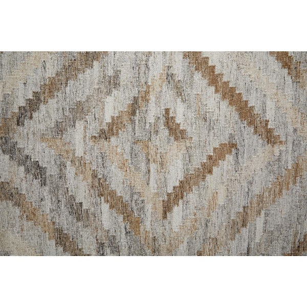 Gray and Ivory Geometric 9 ft. x 12 ft. Area Rug
