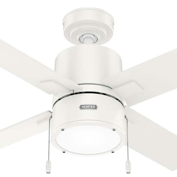 Hunter - Beck 42 in. Indoor Fresh White Ceiling Fan with Light Kit