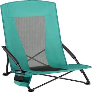 Portable Green Metal Folding Beach Chair