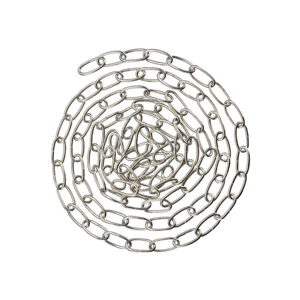 Unbranded Steel 10 ft. Chain for Hanging Max 40 lbs. -Lighting Fixture/Swag Light/Plant in Satin Nickel 11G