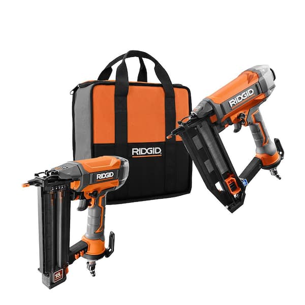 Pneumatic 18-Gauge 2-1/8 in. Brad Nailer with CLEAN DRIVE Technology with Straight Finish Nailer
