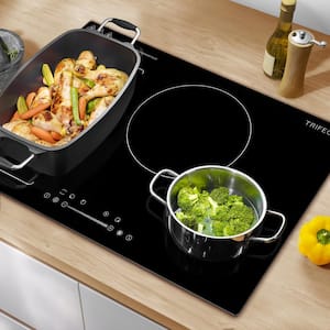 30 in. Induction Cooktop in Black with 4-Elements including Bridge Element