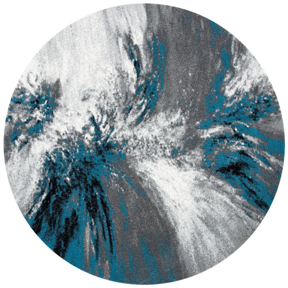 Glacier 3 ft. x 3 ft. Round Blue/Gray Abstract Area Rug price history on PriceWatchPro
